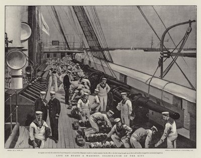 艦船での生活、キットの検査 作： Joseph Nash